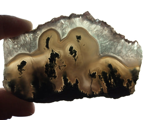 Leštěný ametyst s mechovým achátem a křišťálem - Supreme Panthers