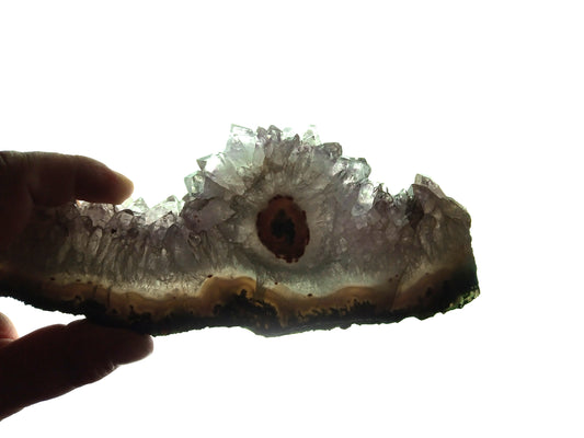 Leštěný ametyst s mechovým achátem a křišťálem - Supreme Panthers