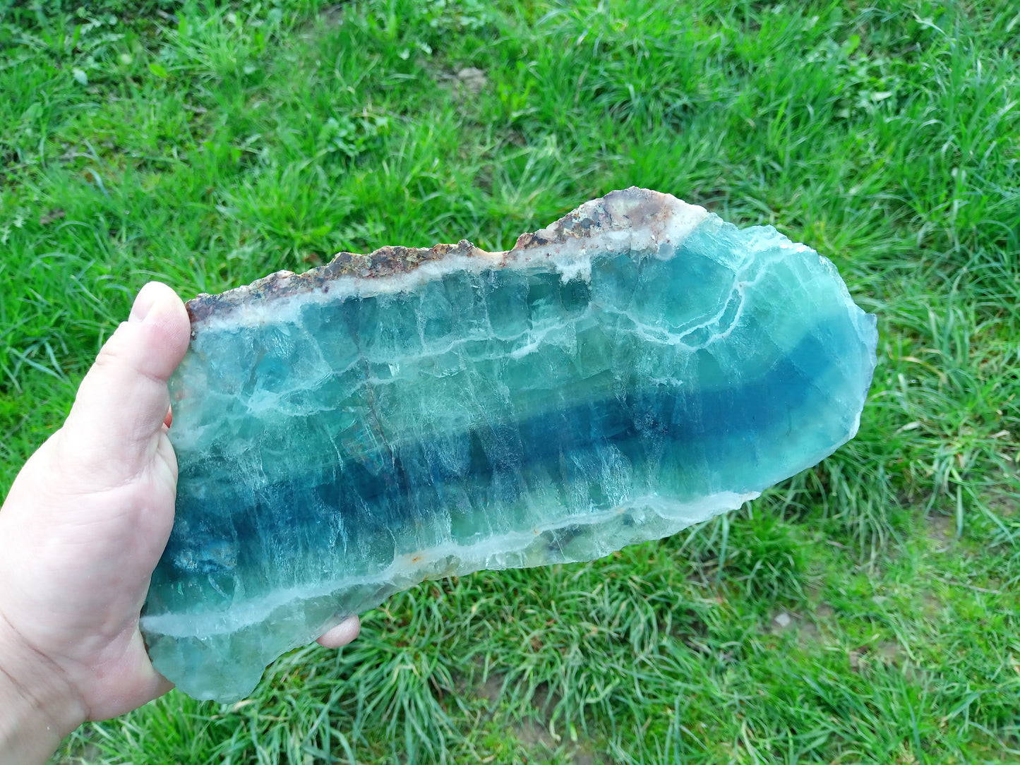 Leštěný modrozelený fluorit - Supreme Panthers