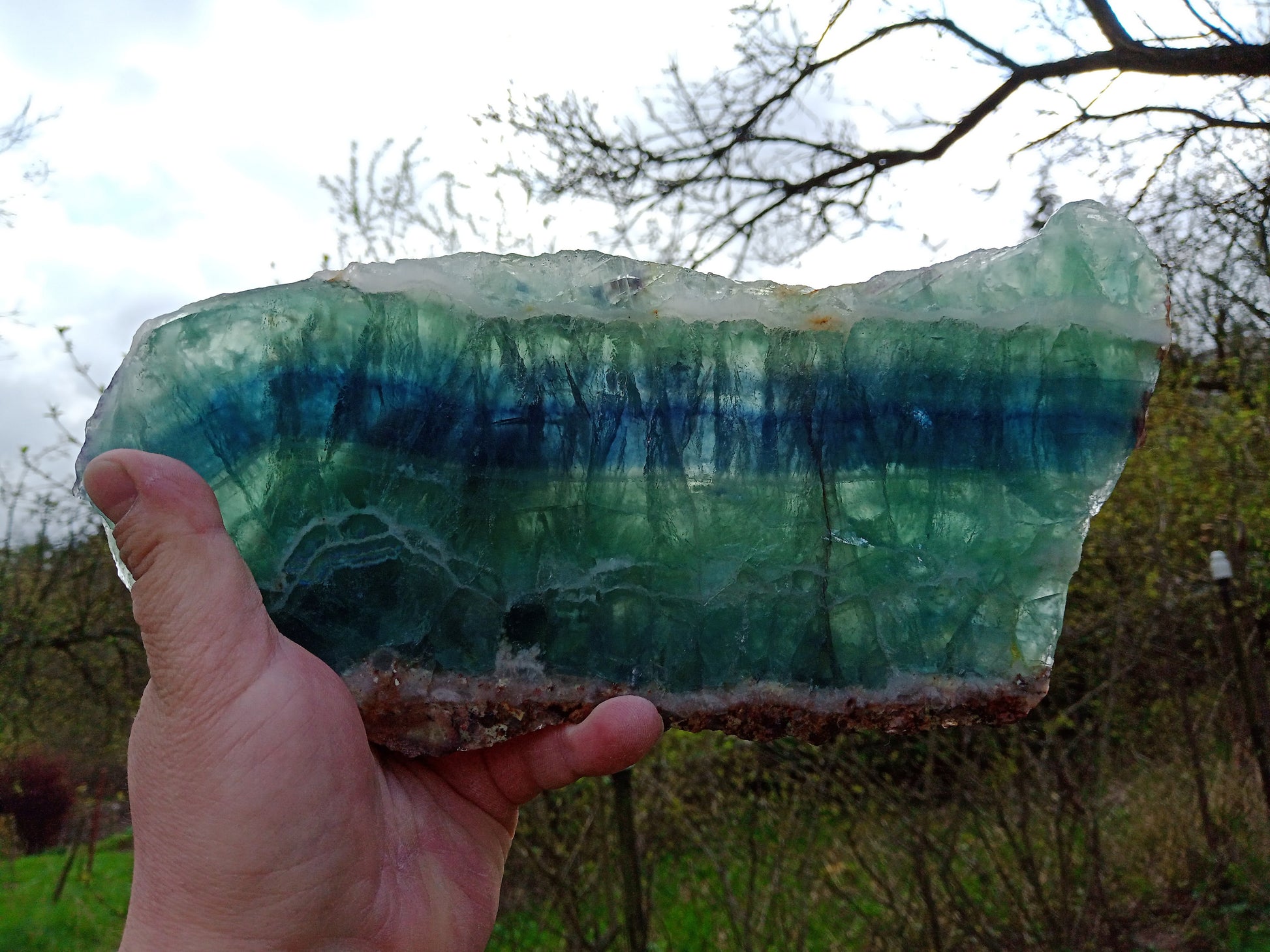 Leštěný modrozelený fluorit - Supreme Panthers