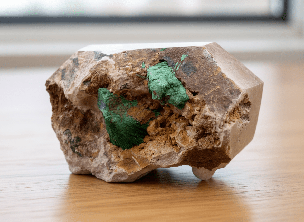 Malachit drúza v dutině kvarcitu - Supreme Panthers