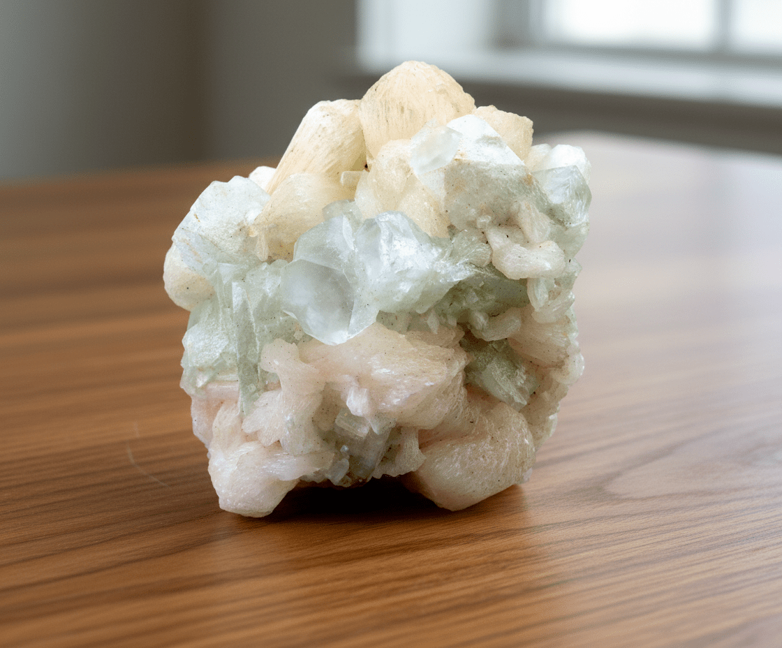 Masivní apofylit a stilbit drúza - Supreme Panthers