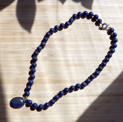 Náhrdelník korálkový lapis lazuli - Supreme Panthers