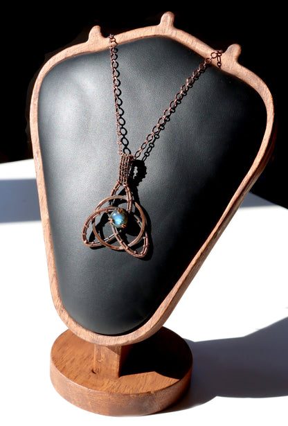 Náhrdelník s labradoritem měděný "Hvězdná smyčka" - Supreme Panthers