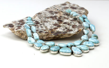 Náhrdelník „Slzy karibského moře“ – larimar Lacrimae Maris Caribici I. - Supreme Panthers