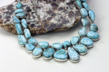 Náhrdelník „Slzy karibského moře“ – larimar Lacrimae Maris Caribici I. - Supreme Panthers