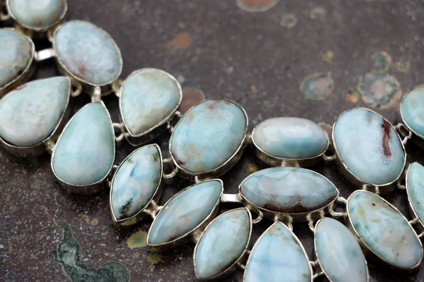 Náhrdelník „Slzy karibského moře“ – larimar Lacrimae Maris Caribici II. - Supreme Panthers