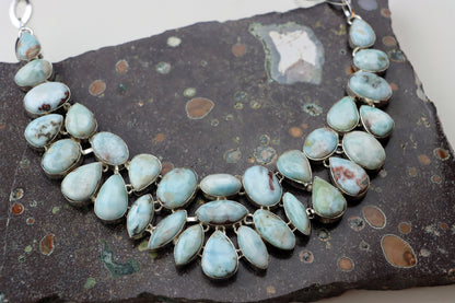 Náhrdelník „Slzy karibského moře“ – larimar Lacrimae Maris Caribici II. - Supreme Panthers