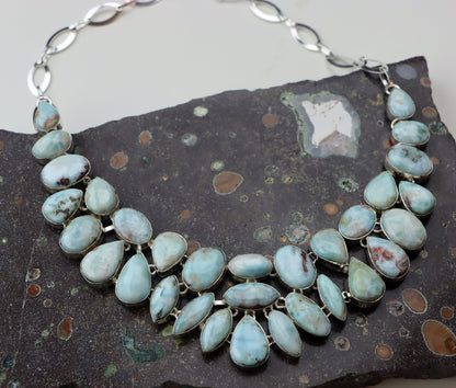 Náhrdelník „Slzy karibského moře“ – larimar Lacrimae Maris Caribici II. - Supreme Panthers
