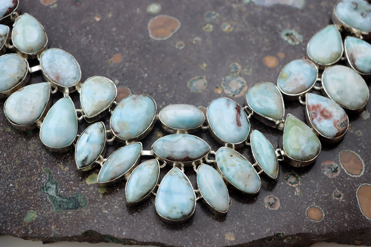 Náhrdelník „Slzy karibského moře“ – larimar Lacrimae Maris Caribici II. - Supreme Panthers