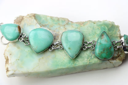 Náramek článkový – chryzopras/opál Continuum - Supreme Panthers