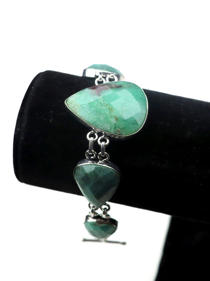 Náramek článkový – chryzopras/opál fazetovaný Continuum - Supreme Panthers