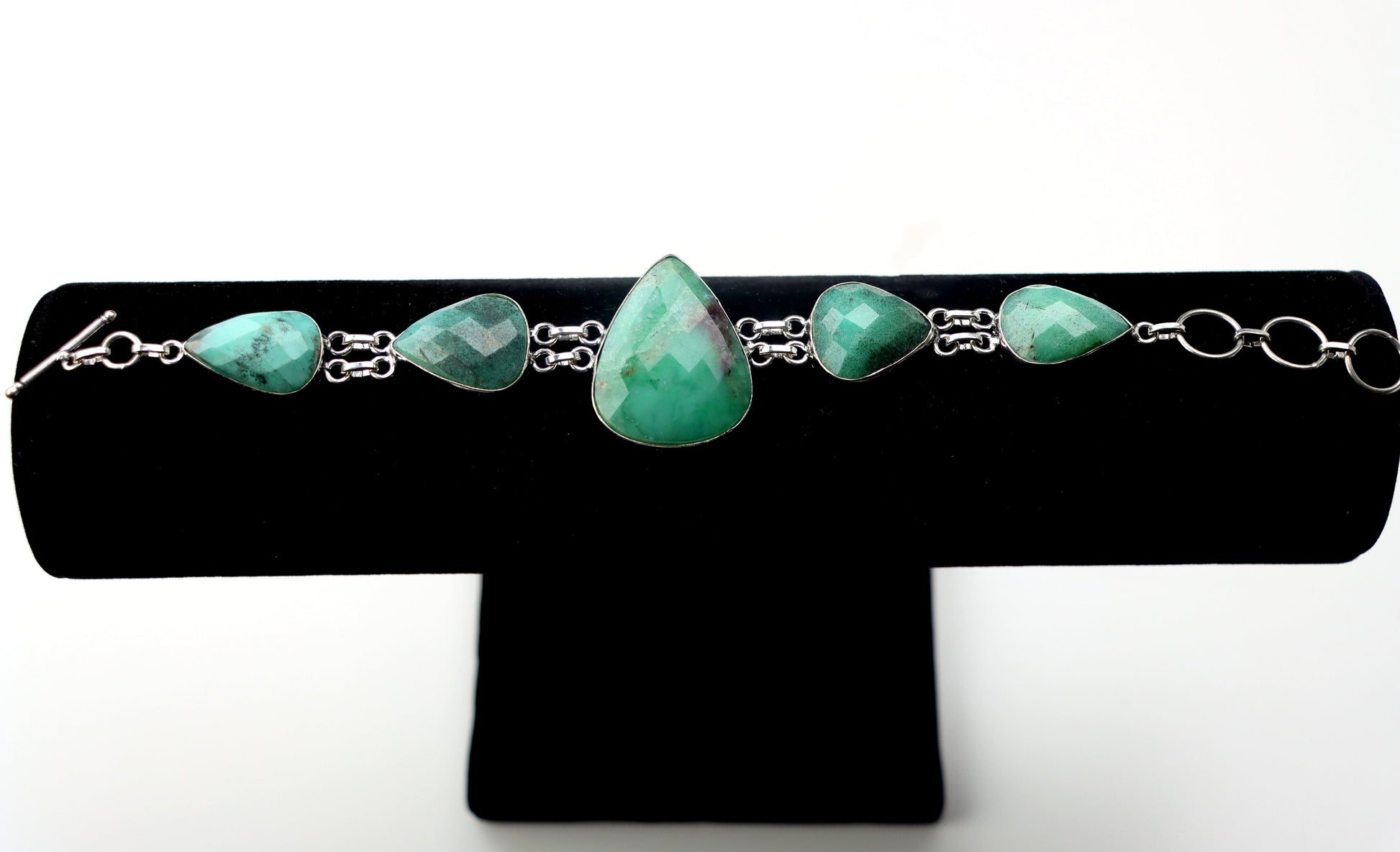 Náramek článkový – chryzopras/opál fazetovaný Continuum - Supreme Panthers