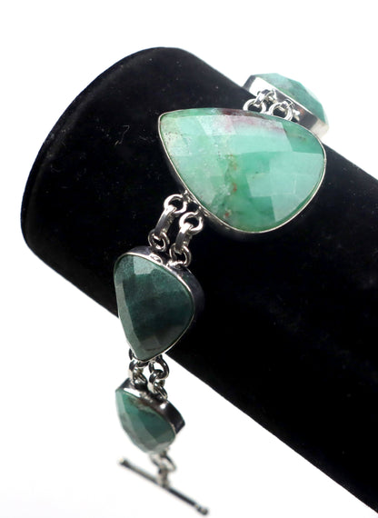 Náramek článkový – chryzopras/opál fazetovaný Continuum - Supreme Panthers