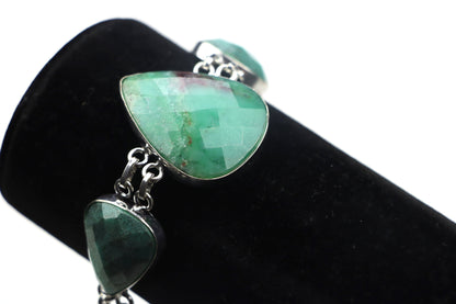 Náramek článkový – chryzopras/opál fazetovaný Continuum - Supreme Panthers