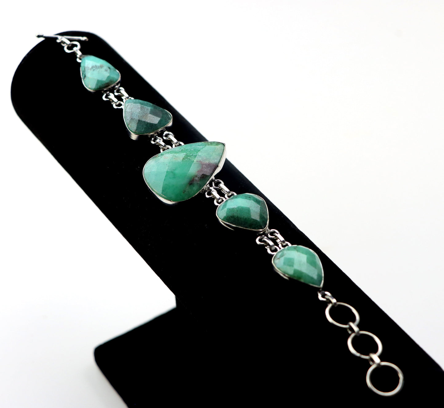 Náramek článkový – chryzopras/opál fazetovaný Continuum - Supreme Panthers