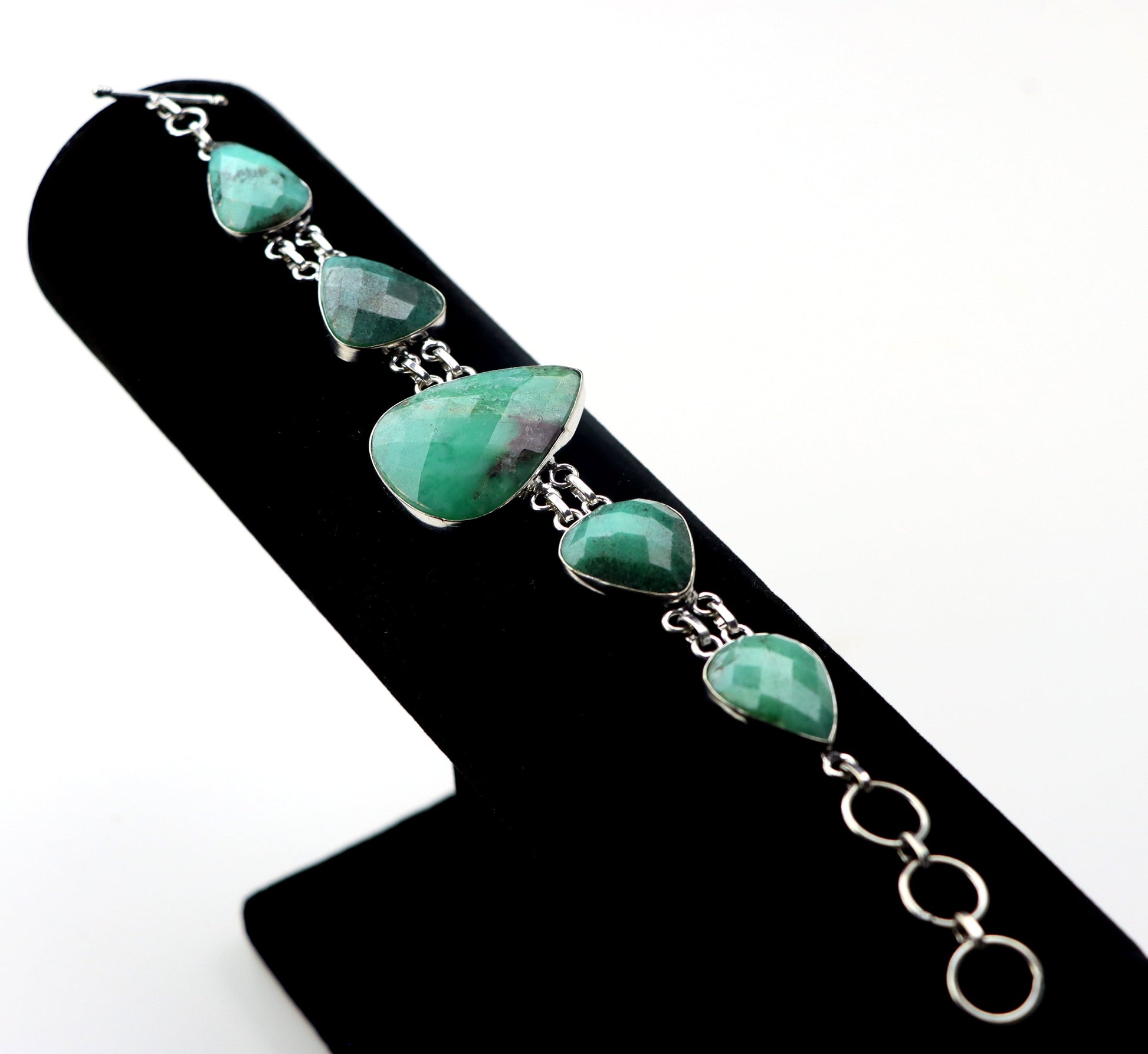 Náramek článkový – chryzopras/opál fazetovaný Continuum - Supreme Panthers