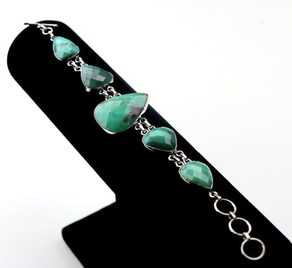 Náramek článkový – chryzopras/opál fazetovaný Continuum - Supreme Panthers