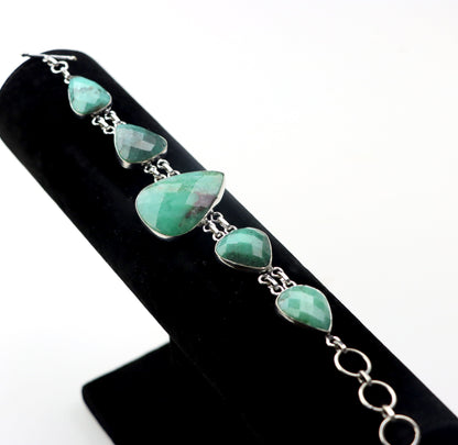 Náramek článkový – chryzopras/opál fazetovaný Continuum - Supreme Panthers