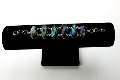 Náramek článkový – labradorit fazetovaný Continuum - Supreme Panthers