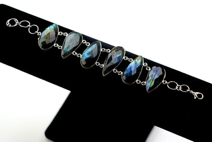 Náramek článkový – labradorit fazetovaný Continuum - Supreme Panthers