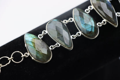 Náramek článkový – labradorit fazetovaný Continuum - Supreme Panthers