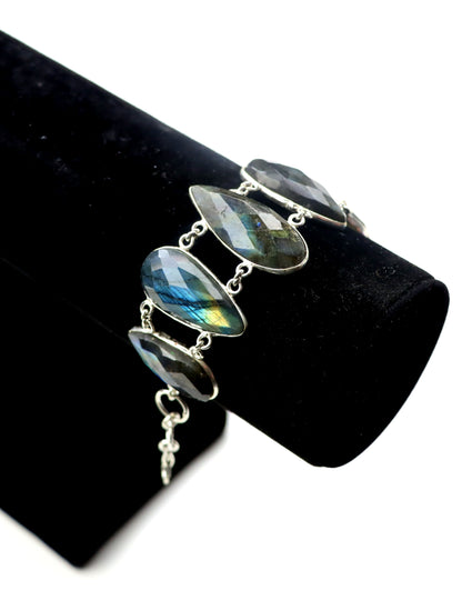 Náramek článkový – labradorit fazetovaný Continuum - Supreme Panthers