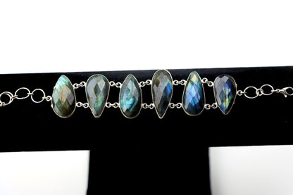 Náramek článkový – labradorit fazetovaný Continuum - Supreme Panthers