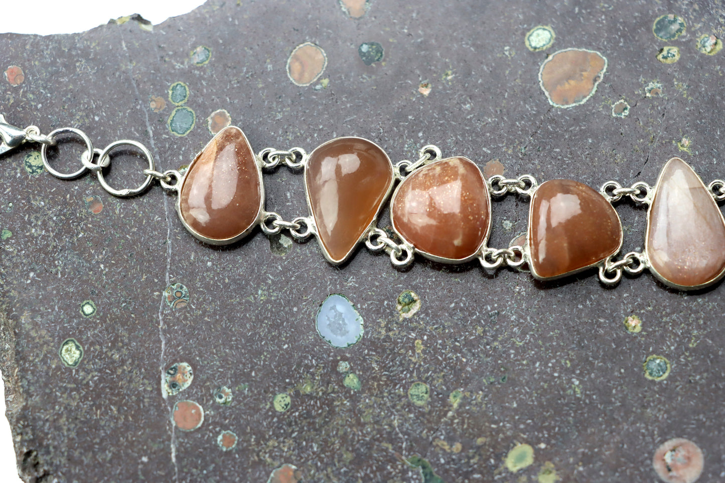 Náramek článkový – Sluneční kámen/ortoklas Continuum - Supreme Panthers