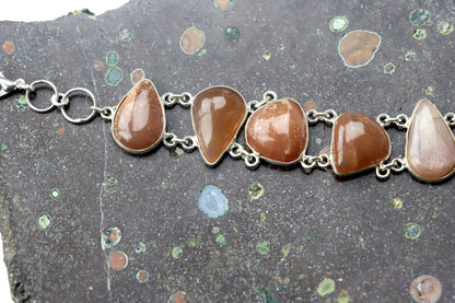 Náramek článkový – Sluneční kámen/ortoklas Continuum - Supreme Panthers