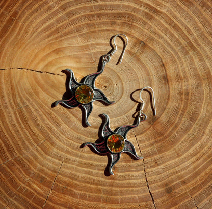 Náušnice citrín slunce - Supreme Panthers