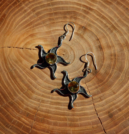 Náušnice citrín slunce - Supreme Panthers