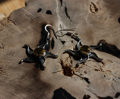 Náušnice citrín slunce - Supreme Panthers