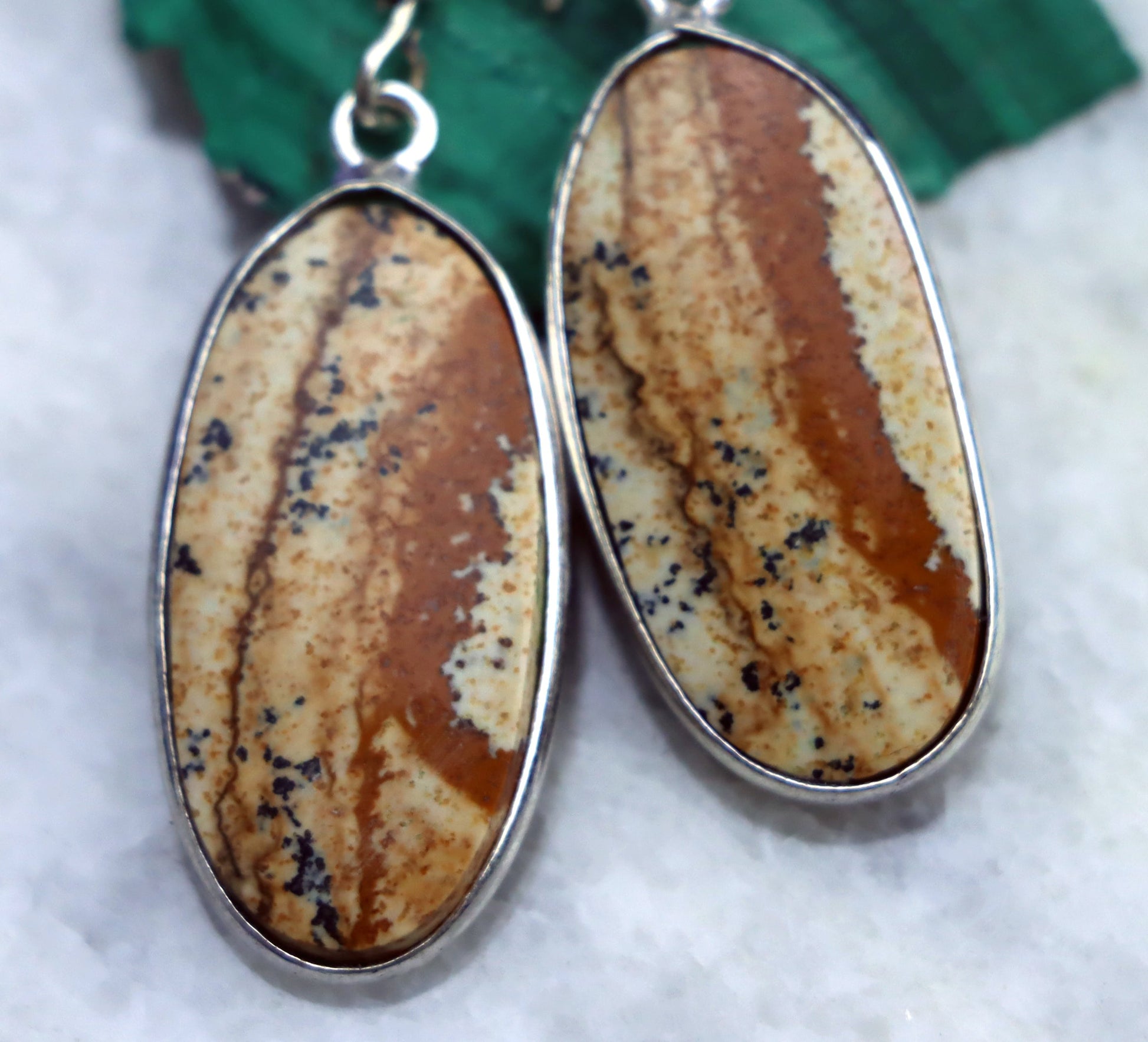 Náušnice jaspis obrázkový - Supreme Panthers