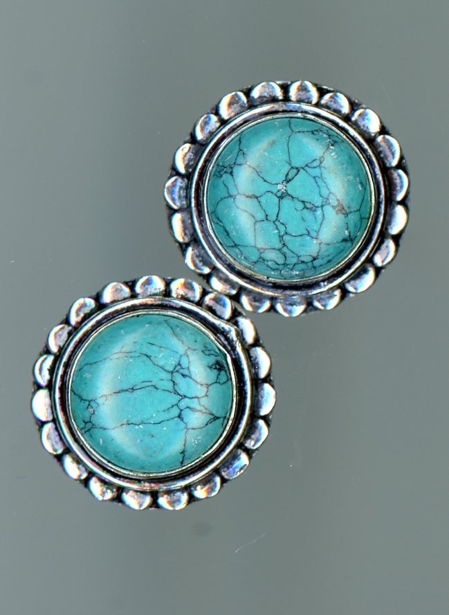 Náušnice jednodílné z tyrkysu - Supreme Panthers