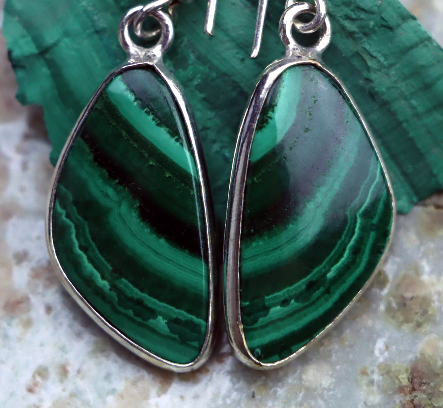 Náušnice malachit - Supreme Panthers