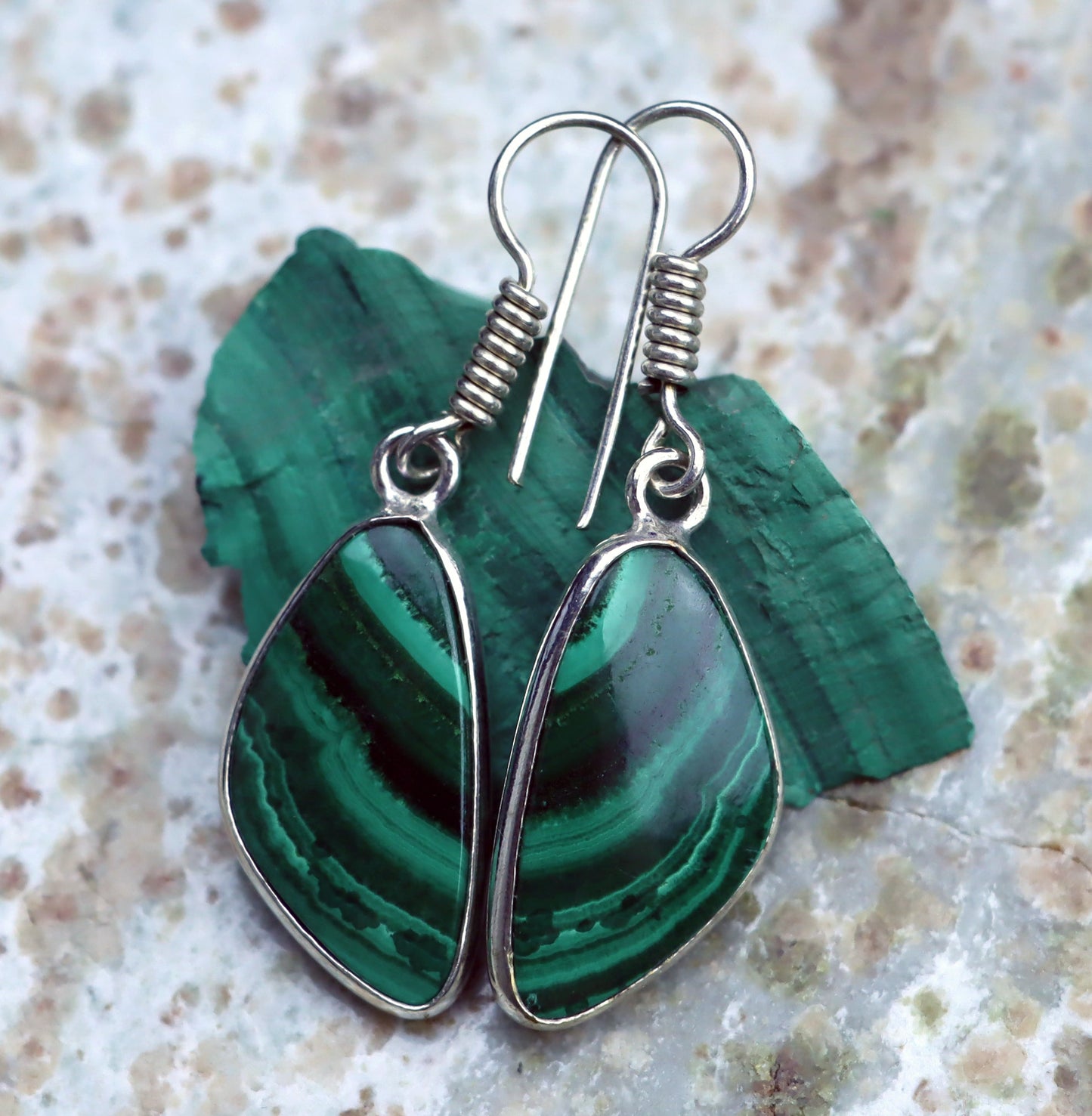 Náušnice malachit - Supreme Panthers