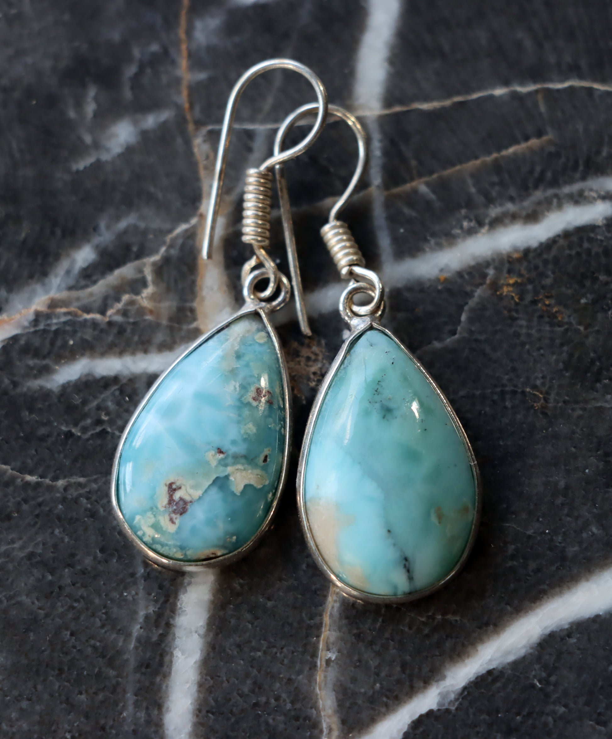 Náušnice s larimarem - Supreme Panthers