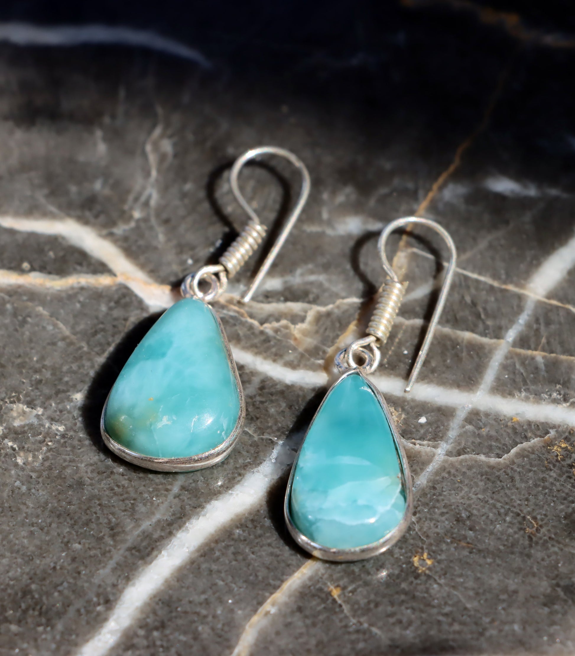 Náušnice s larimarem - Supreme Panthers