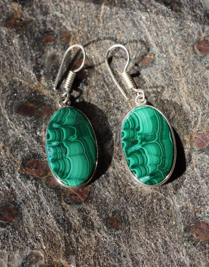 Náušnice s malachitem - Supreme Panthers