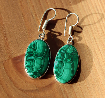 Náušnice s malachitem - Supreme Panthers