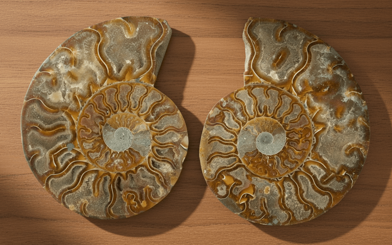 Pár aragonitových amonitů leštěný (Cleoniceras), pár - Supreme Panthers