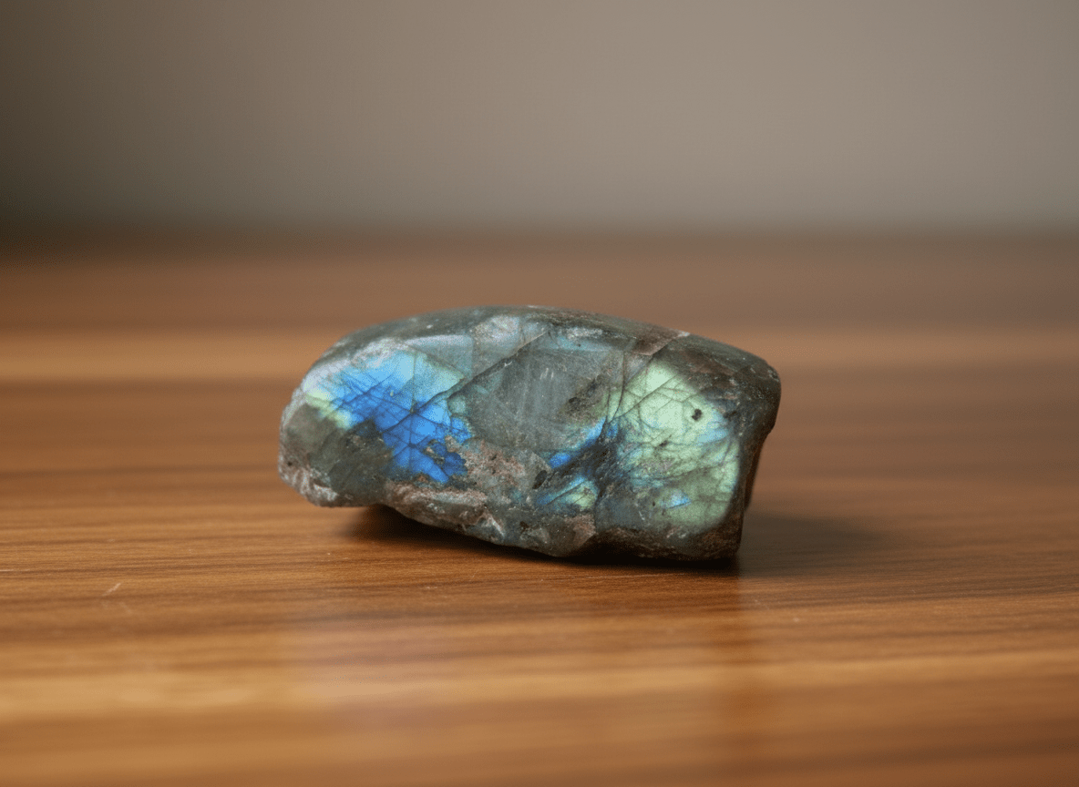 Polovaloun leštěného modrého labradoritu - Supreme Panthers