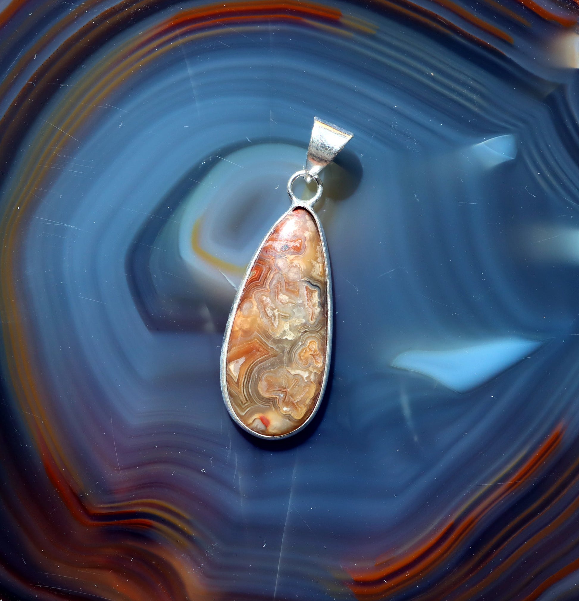 Přívěšek achát Crazy lace - Supreme Panthers