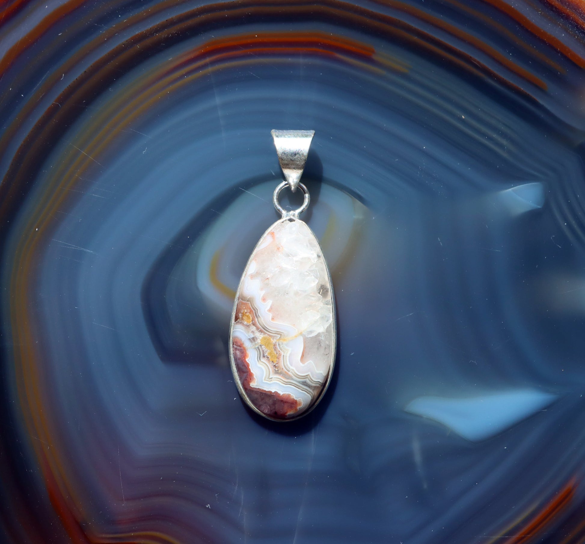 Přívěšek achát Crazy lace - Supreme Panthers