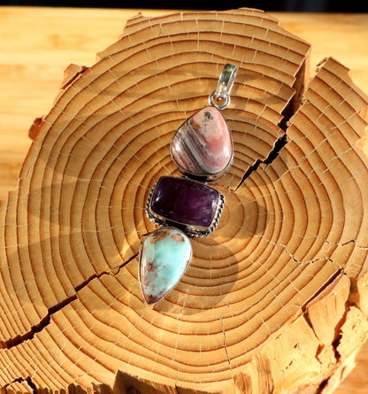 Přívěšek ametyst larimar rodochrosit - Supreme Panthers