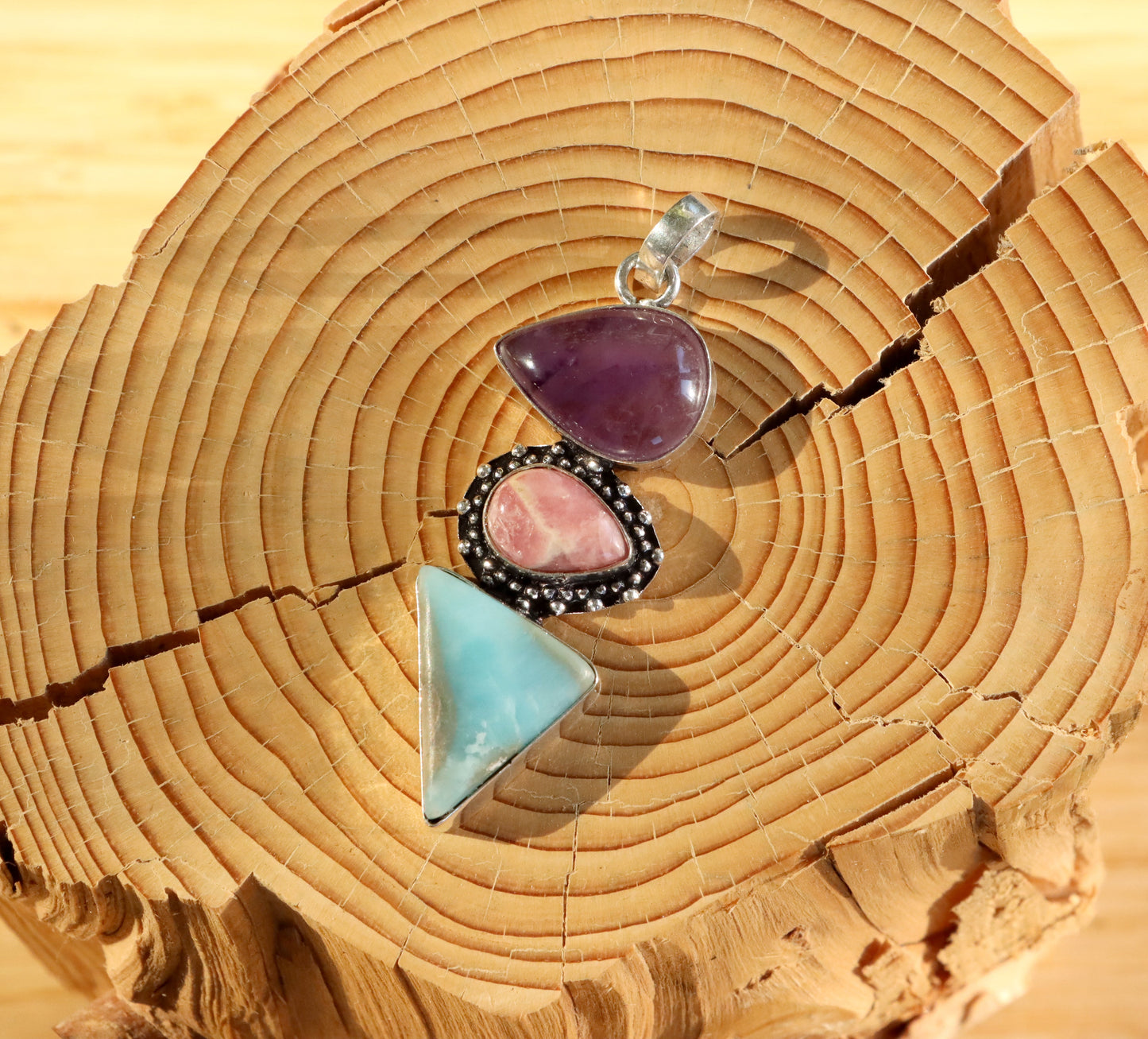 Přívěšek ametyst larimar rodochrosit - Supreme Panthers