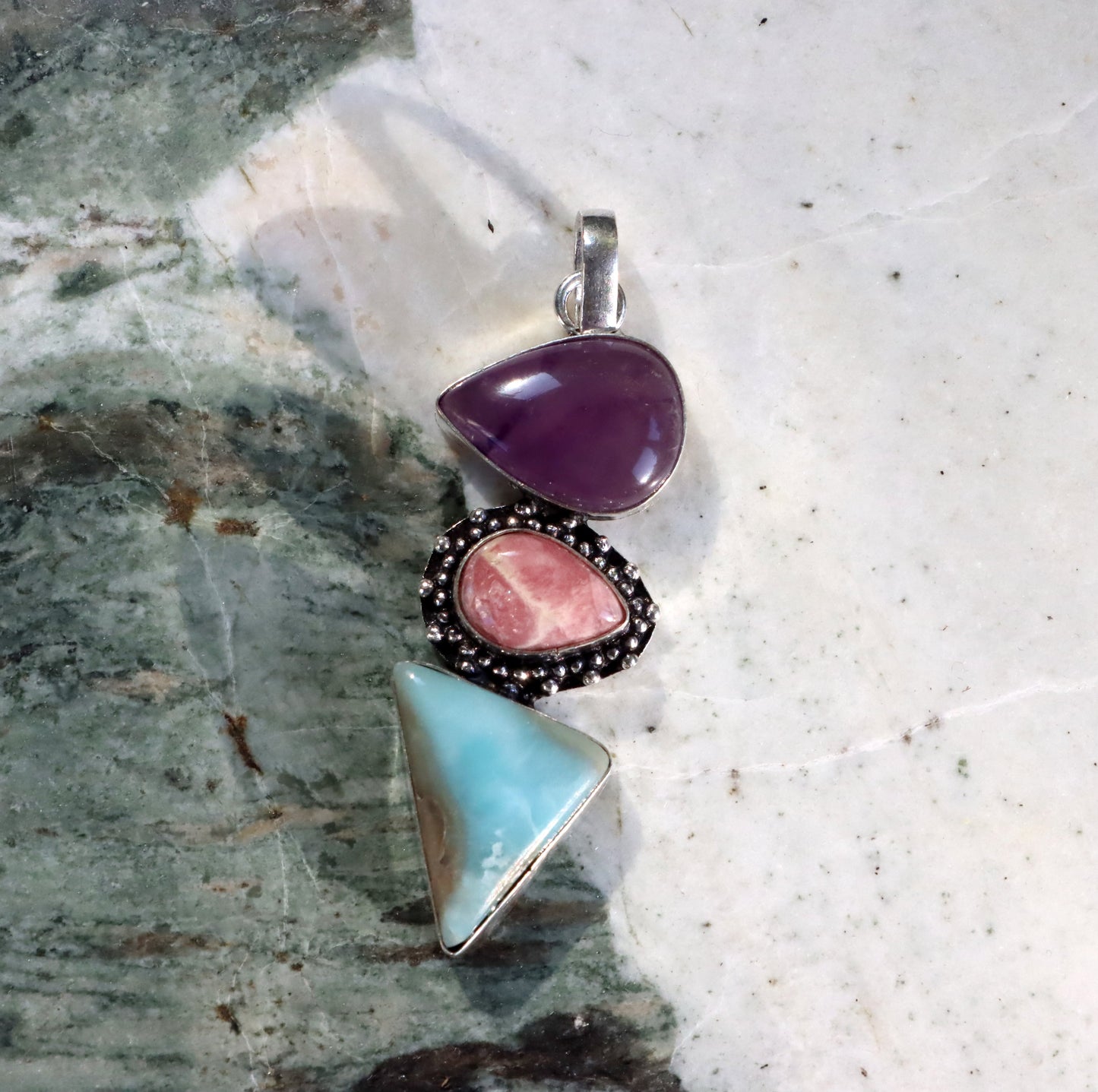 Přívěšek ametyst larimar rodochrosit - Supreme Panthers