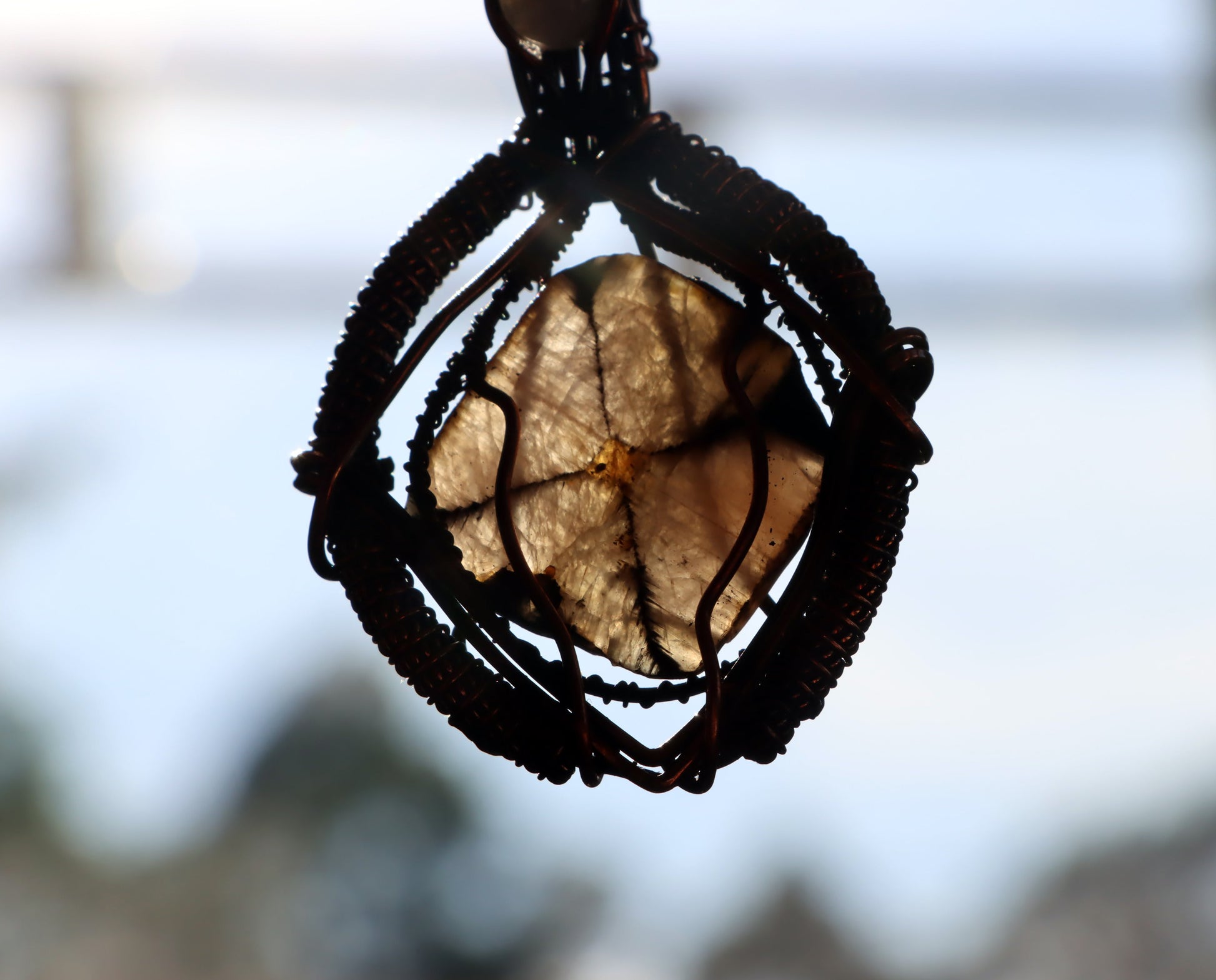 Přívěšek andalusit a měsíční kámen "Chiastolit – Kámen vnitřního kříže" - Supreme Panthers