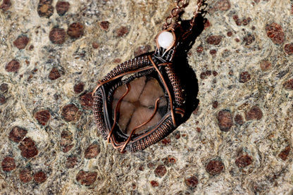 Přívěšek andalusit a měsíční kámen "Chiastolit – Kámen vnitřního kříže" - Supreme Panthers